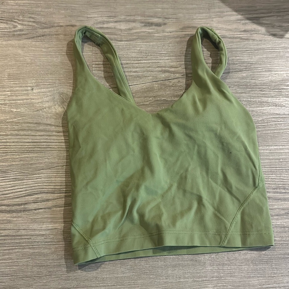 green lululemon align tank